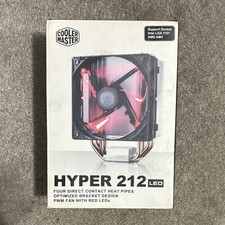 Cooler Master Hyper 212 Red LED CPU Cooler 120mm 4-Pin LGA1151 AM4 66.3CFM