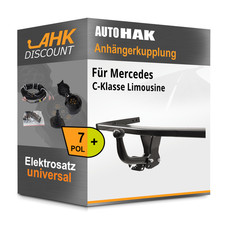 F&uuml;r Mercedes C-Klasse Limousine 13- AUTO HAK Anh&auml;ngerkupplung starr + 7polig NEU