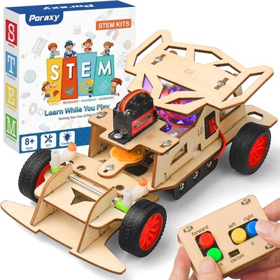 Poraxy STEM Kits for Kids 8-10, STEM Toys for Boys Ages 8-13, Remote Control Car