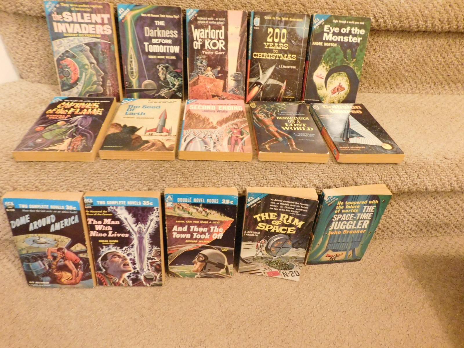 Lot of 15 1950s 1960s Ace Double-Novel SCIENCE-FICTION SciFi Paperback BOOK
