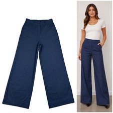 Massimo Dutti Wide Leg Pinstripe Pants Size 4...