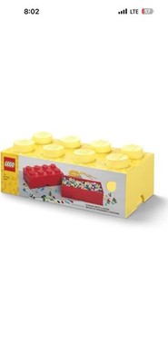 LEGO Storage Brick with 8 Knobs, Cool Yellow [New Toy] Yellow, Brick