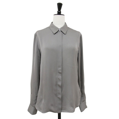 トップス theory / Modern GGT Classic Fitted Shirt Theory Modern GGT Classic Fitted Shirt Gray Silk Size S Long