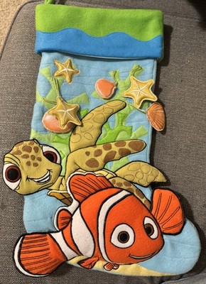 Disney Parks Christmas Stocking Nemo Squirt  W/ Danglers 3D Rare