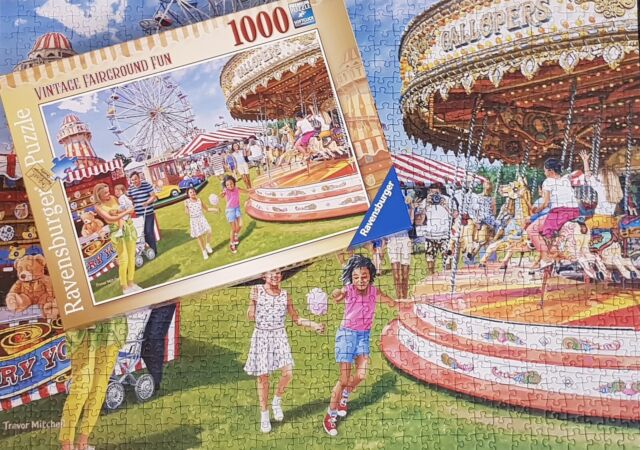 Ravensburger Vintage Fairground Fun 1000 Piece Jigsaw Puzzle Complete - As New!
