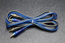 10 FT RCA WIRE BLUE GRAY 2 CHANNEL CAR HOME AUDIO INTERCONNECT STEREO BLS-10