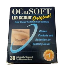 OCuSOFT Lid Scrub Original 30 Pre-Moistened Pads for Irritated Eyelids Exp 09/25