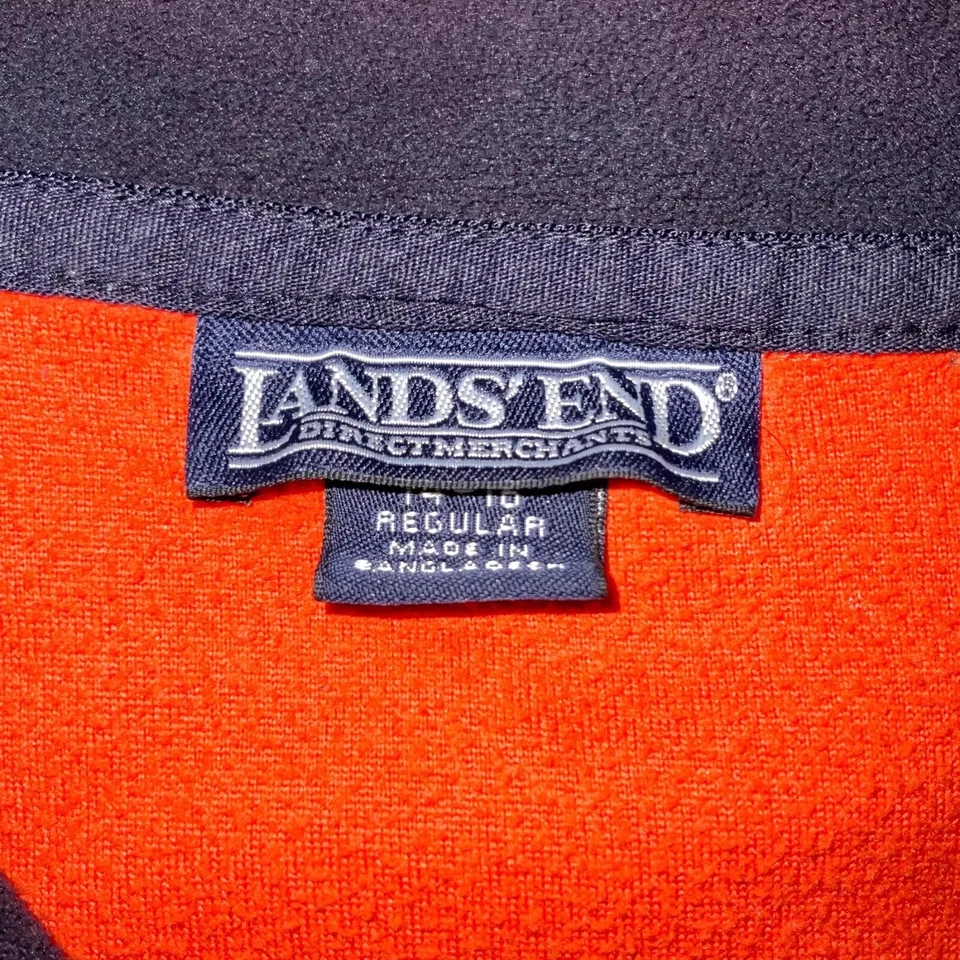 Lands’ End Suéter Niñas Grande Naranja Polar Sudadera Abrigo Ligero Exterior Foto 3 de 4