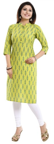 Cotton Printed Designer Kurtis Women Ethnic Long Kurti Tunic Shirt Dress CP104 - Picture 6 of 8