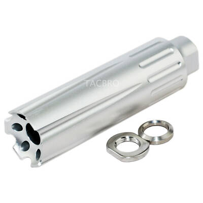 350 Legend Muzzle Brake 1/2''x28 RH - Silver Anodized Aluminum
