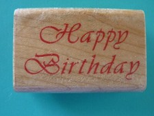 Happy Birthday - Greeting COMOTION Rubber Stamp