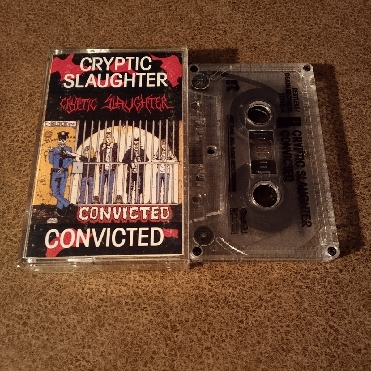 Cryptic Slaughter 'Convicted' Cassette (1986) Restless Death