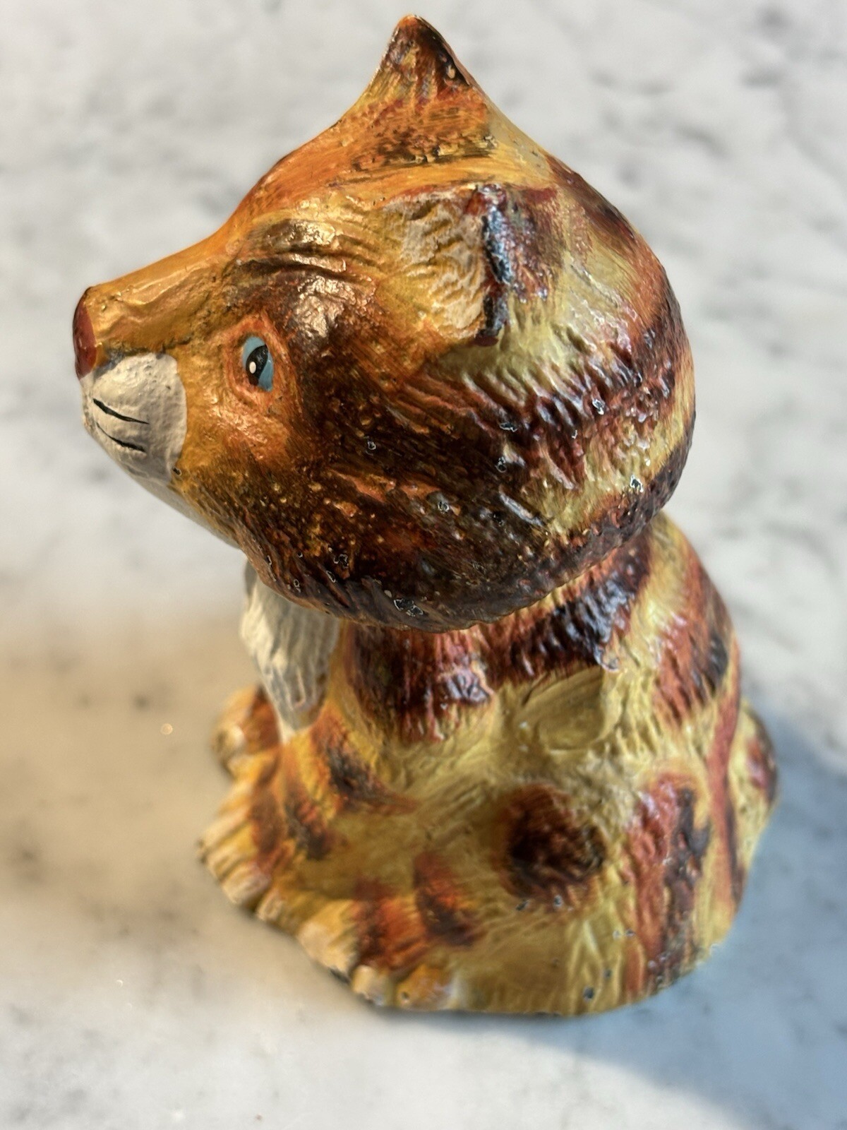 Vintage Cast Iron Tiger Cat Novelty Coin Bank By Bits & Pieces Company