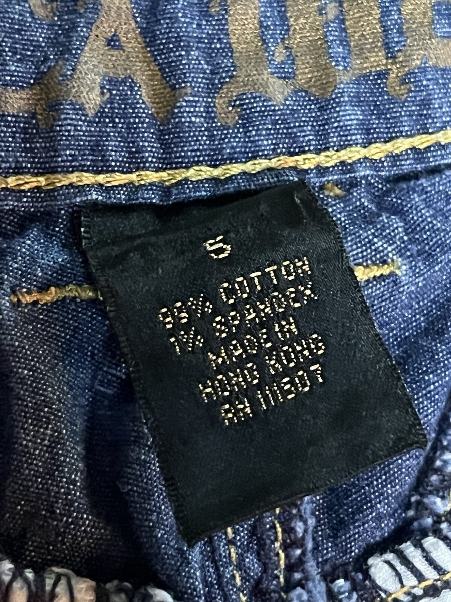 ︎^_^ Rocawear Jeans Wide Leg Dark Blue Denim Low Rise Buttons Women's 5
