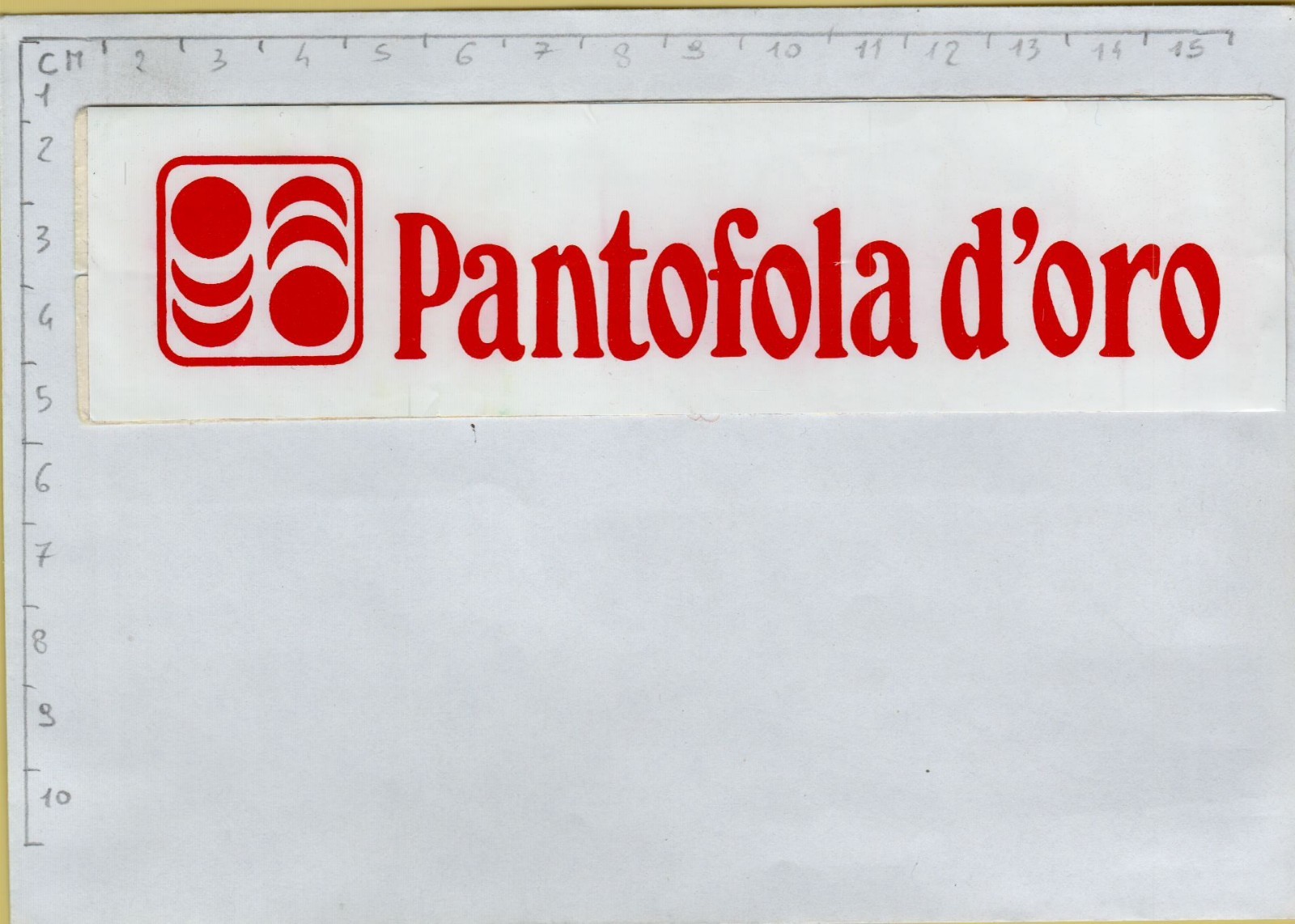 PANTOFOLA D’ORO ADESIVO VINTAGE STICKER rovinato pantofola d' oro