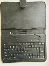 Tablet keyboard black case with key board connection to fit 8.5 inch / to 4-5 in