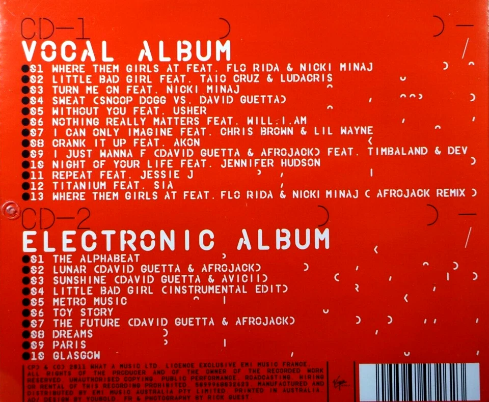 David Guetta - Nothing But The Beat, 2 Disc Set - CD, VG - Image 2 of 2