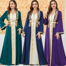 Dubai Women Kaftan Muslim Maxi Dress Abaya Set Open Cardigan Dress Arab Robes