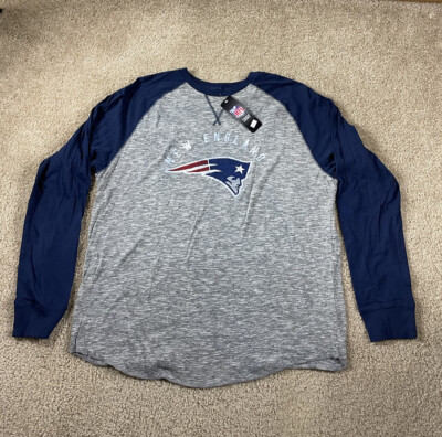 New England Patriots Long Sleeve Raglan Shirt NFL Majestic Men’s XL NWT $39 