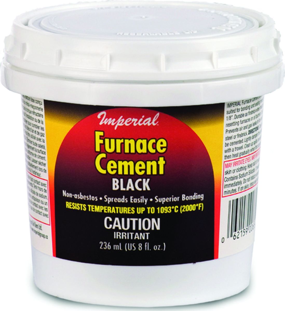 NEW IMPERIAL KK0077A 8OZ BOTTLE BLACK HIGH HEAT STOVE FURNACE CEMENT