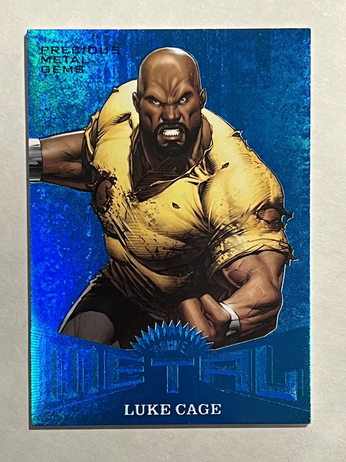 2017 Fleer Ultra Spider-Man Metal BLUE PMG MM10 Luke Cage 32/49 NM or Better💥*