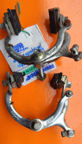 SUPER RAPID 00 BRAND CHROMED STEEL BRAKE CALIPERS FRENI BICI VINTAGE - Picture 2 of 12