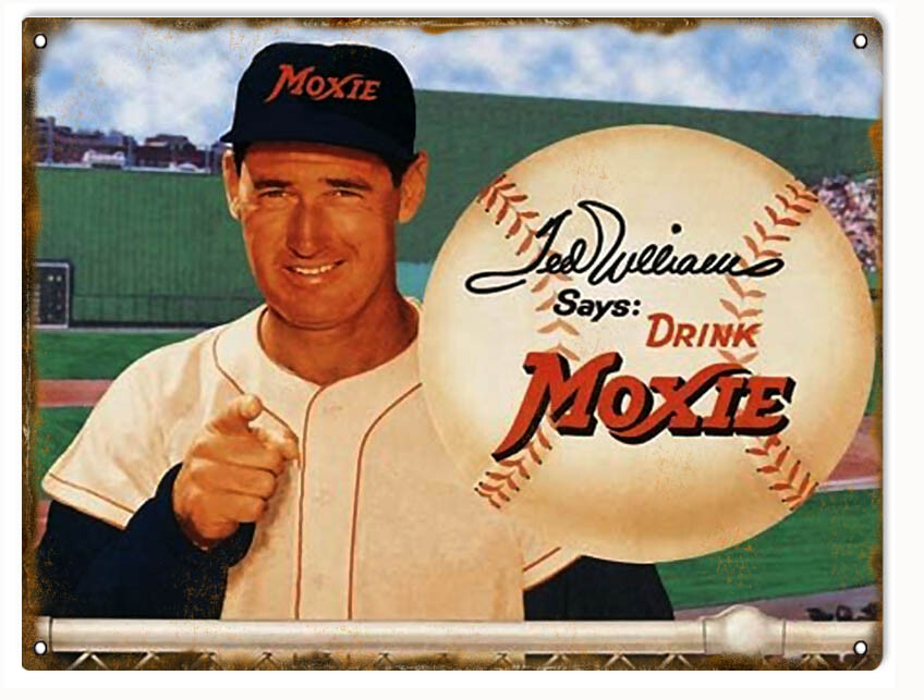 Vintage Style Metal Sign Ted Williams Says Drink Moxie 9x12. | eBay