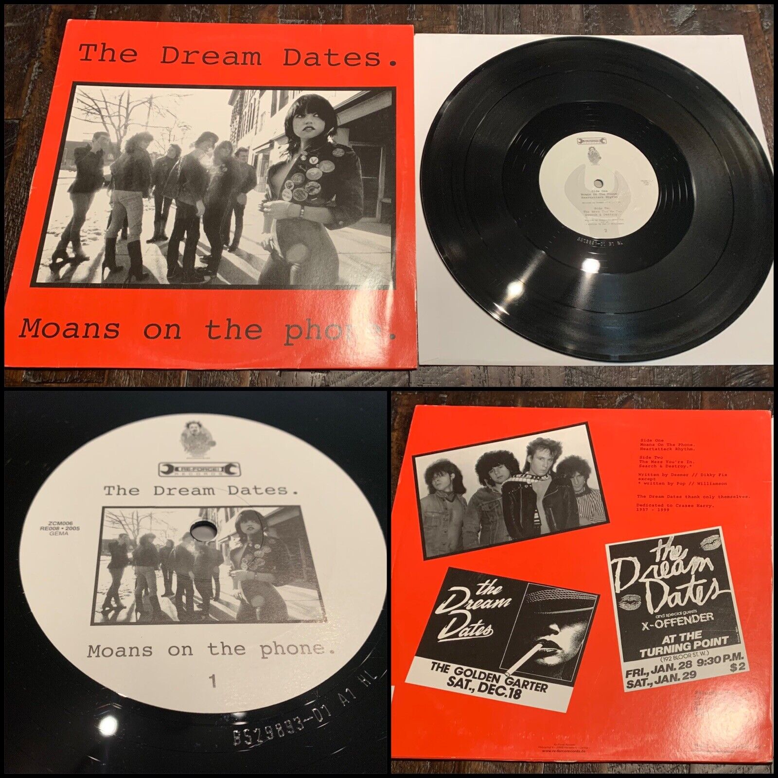 THE DREAM DATES Moans On The Phone LP Vinyl- Teenage Head Viletones The Bags X
