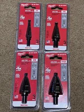 Milwaukee Step Drill Bits #1,#4,#9, , ALL 4 PCS. , FREE SHIPPING