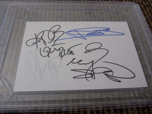Quiet Riot 1990's Band Signed Autographed 4x6 Index PSA Certified & Slabbed #1 - Picture 2 of 3