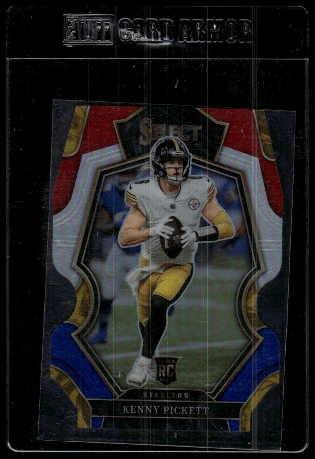 2022 Panini Select #182 Kenny Pickett Red and Blue Prizm Die Cut