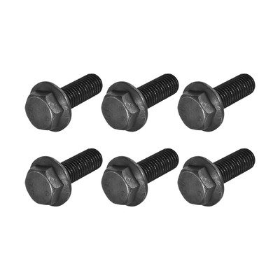 Flanged Hex Head Bolts M12x35mm 6pcs Hexagon Bolt Fully Thread Screw - for Ho...