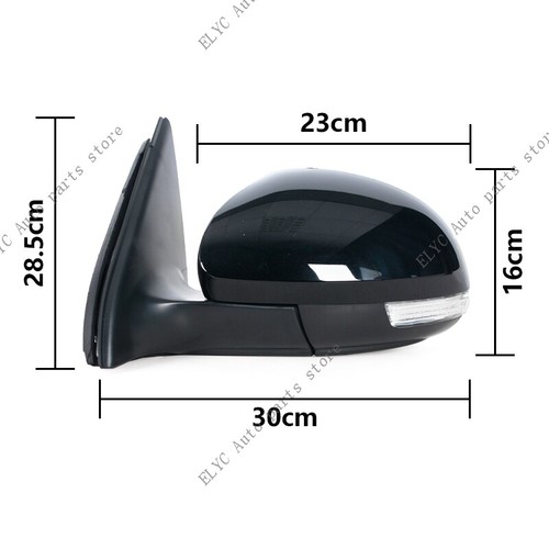 Right Black 9-PIN For VW Tiguan 2009-2016 Wing Door Side Mirror Assembly - Picture 4 of 22