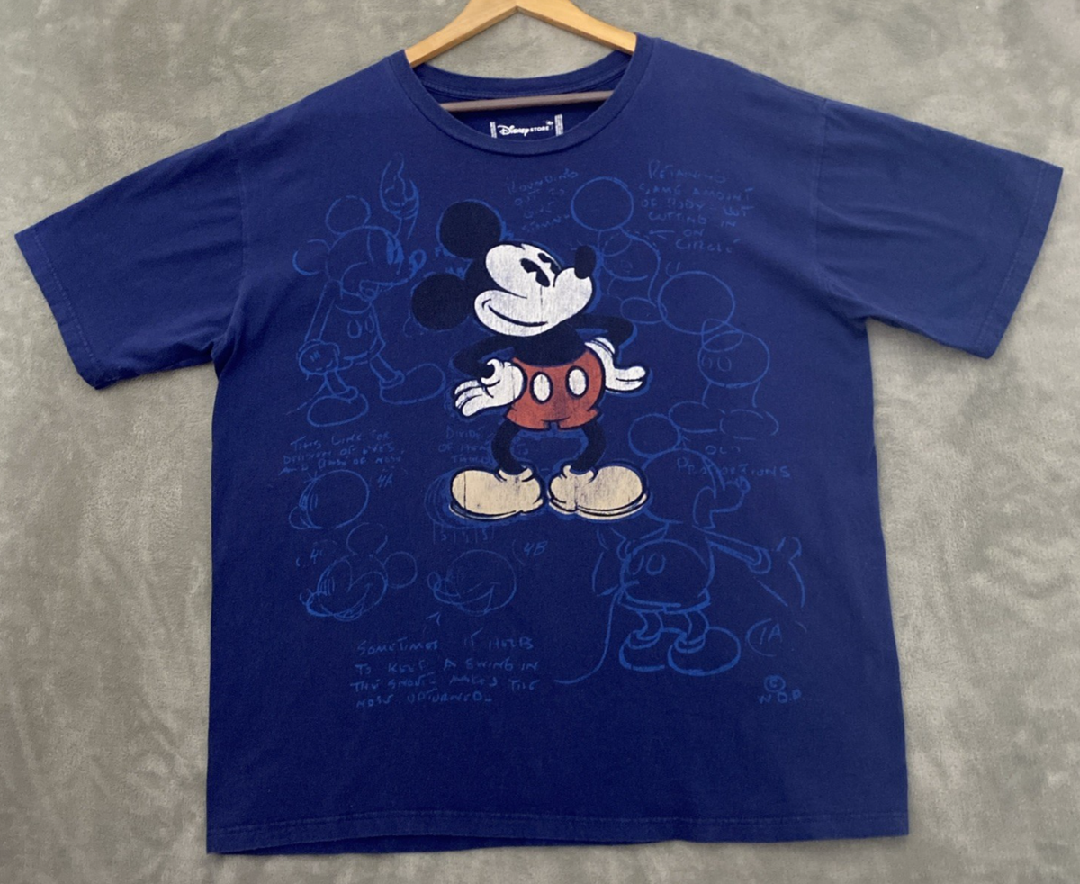 Vintage Disney Store Mickey Mouse All-Front Print XL Shirt