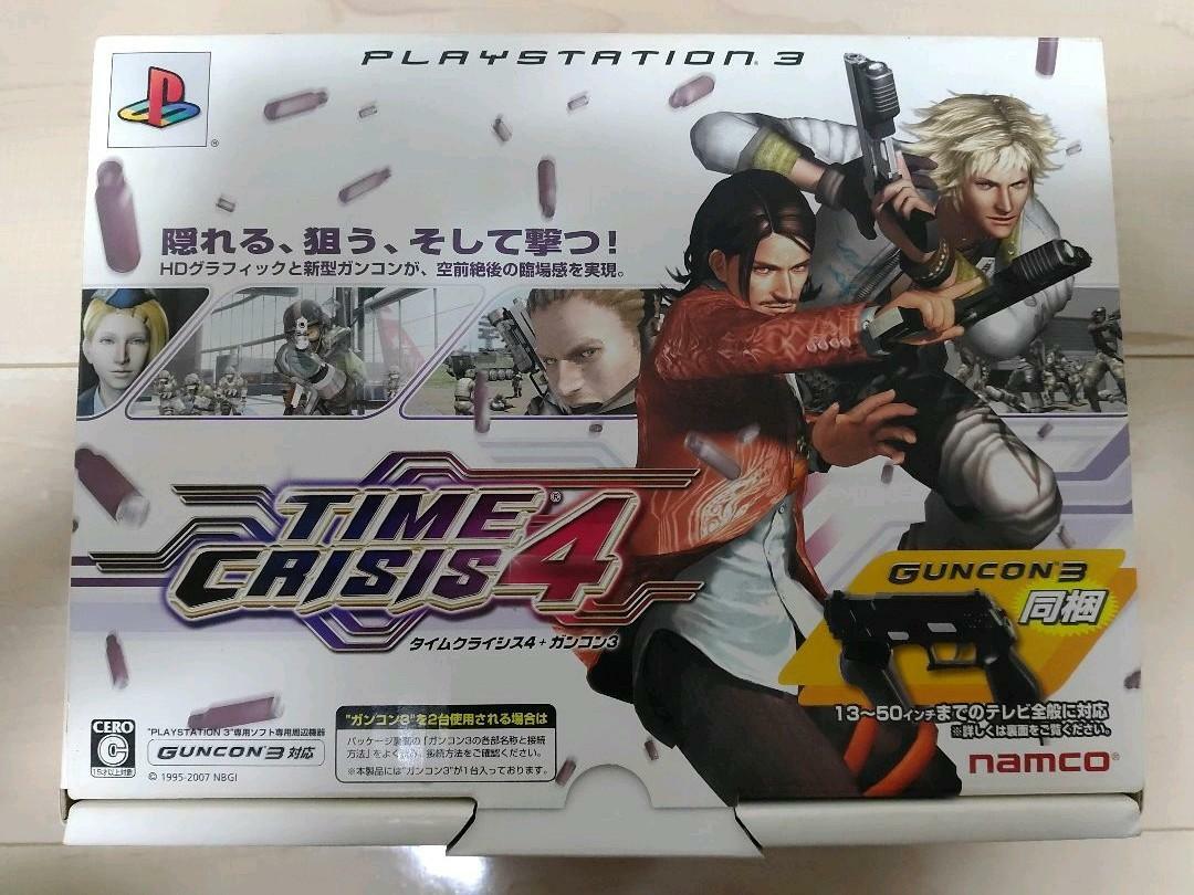 PS3 Time Crisis 4 + Guncon 3 Set Box Namco JAPAN Import Used F/S