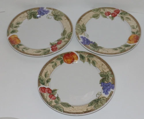 Gibson Fruita -Three  10-1/2 Dinner Plates