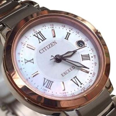 CITIZEN Exceed Eco-Drive Happy Flight ES9324-51W Damenarmbanduhr Neu