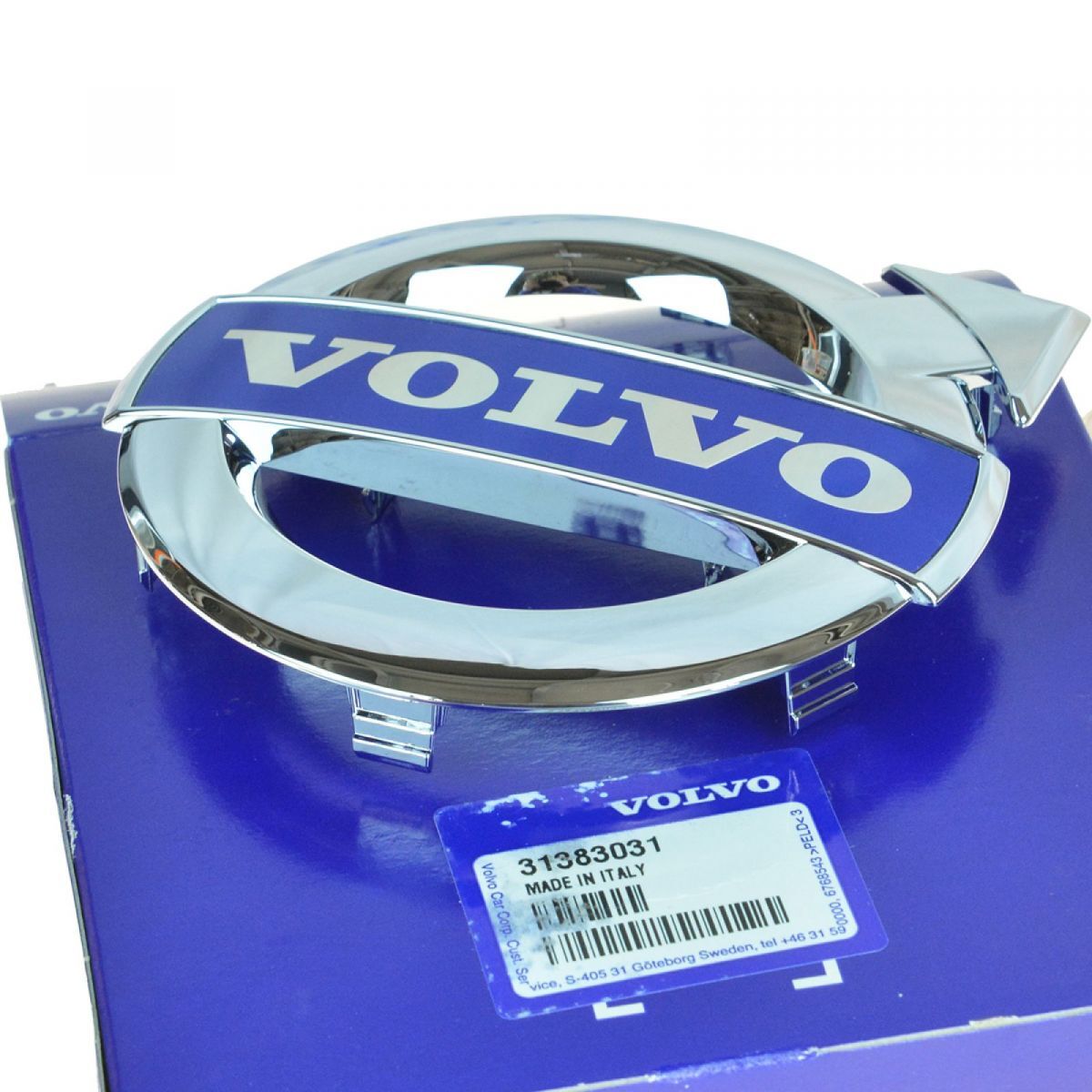 OEM 31383031 Grille Nameplate Emblem Volvo Logo Chrome & Blue for 