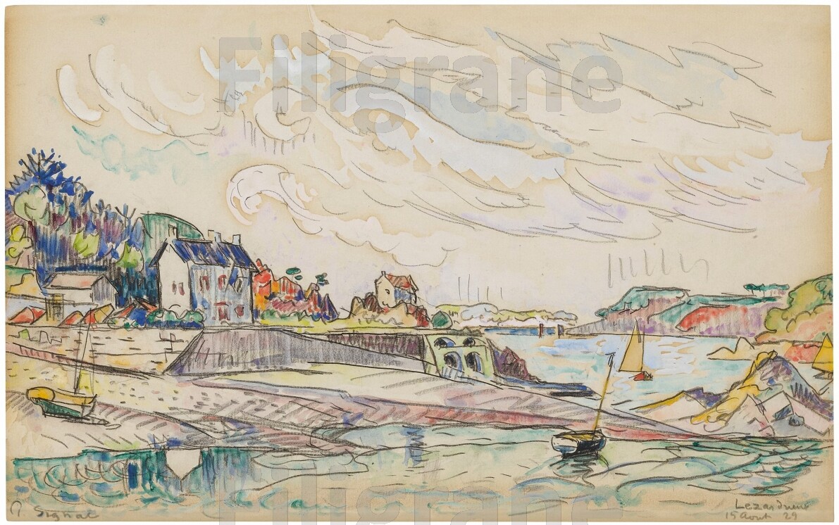 Tableau Signac Lézardieux pour décoration murale salon et bureau 50x70cm