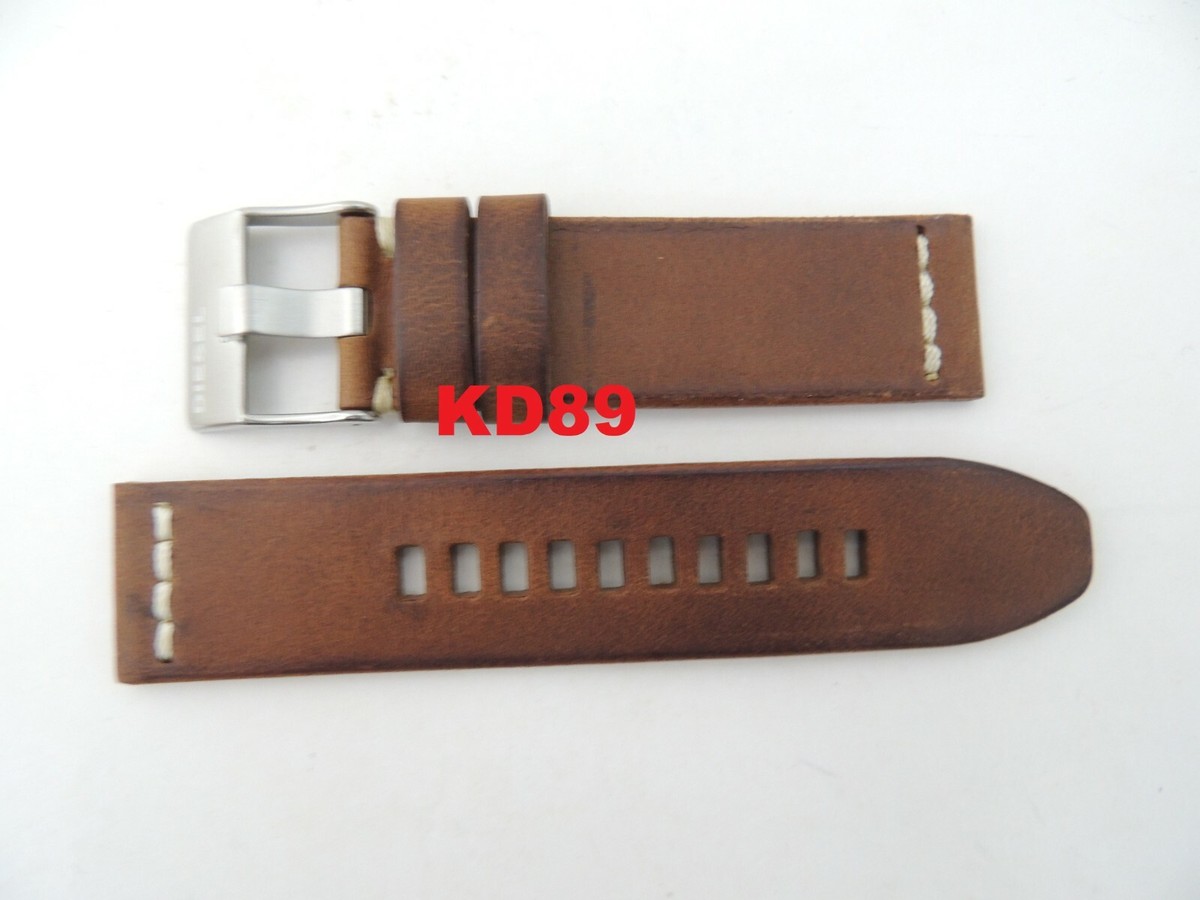 Genuine ORIGINAL DIESEL DZ 1804 BROWN leather strap band 24mm | eBay