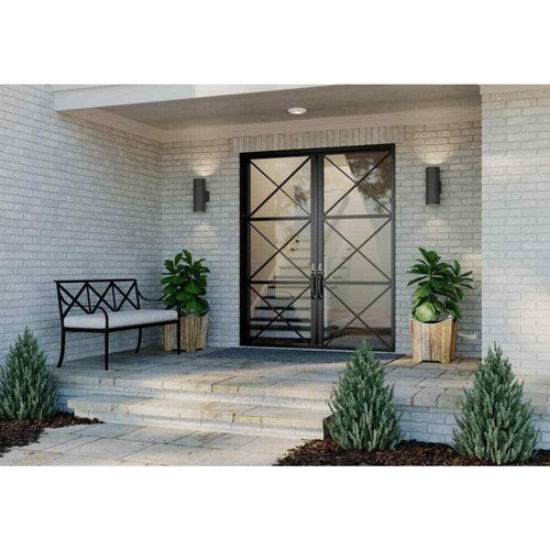 Progress Lighting 5" Black Outdoor Modern Wall Cylinder for Outdoor Spaces - Picture 2 of 16