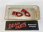 Harley NOS Aermacchi red 62045 66P gas fuel tank mount clip handle pair