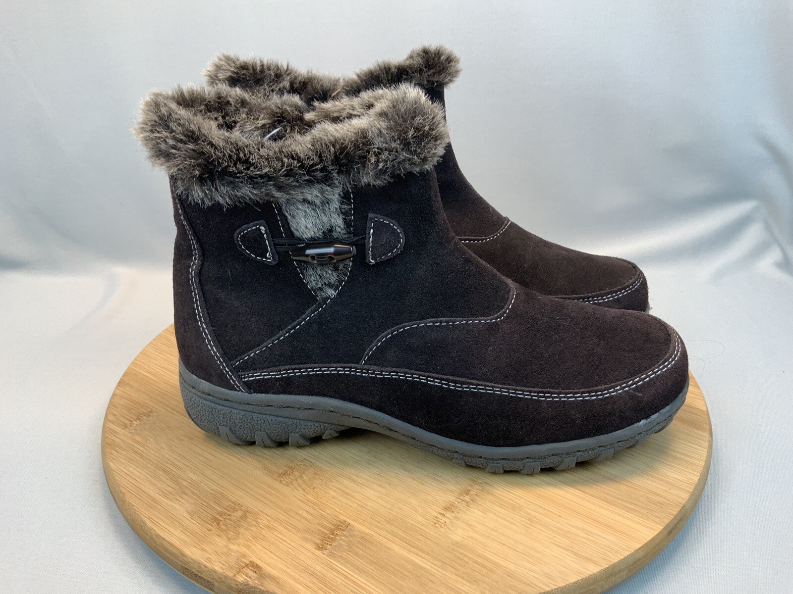 Khombu Women’s Gracie Boot All Weather Brown Faux Fur… Gem