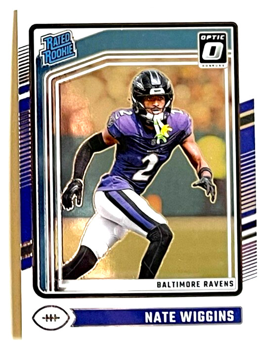 2024 PANINI DONRUSS OPTIC NATE WIGGINS RATED ROOKIE BALTIMORE RAVENS #281