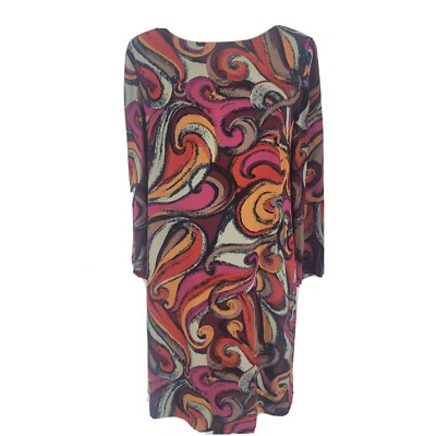Maeve Anthro Shift Dress Retro Abstract Print Long Sleeve Women's Medium |  eBay