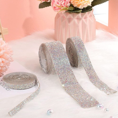 Cinta adhesiva de cristal brillante autoadhesiva de diamantes de imitación cinta de diamante artesanal - Imagen 9 de 17