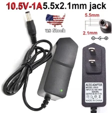 10.5V 1A 1000mA AC/DC 110-240V Converter Adapter Wall Charger Power Supply Mains