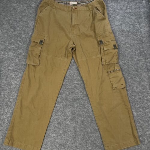 Plugg Men's Cargo Pants 38x34 Brown Skater Y2K Baggy Grunge