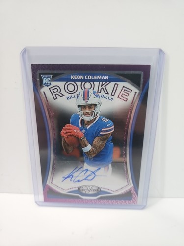 Tarjeta de novato Keon Coleman 2024 certificada por Panini automática 4/5 novato SSP - Imagen 10 de 12