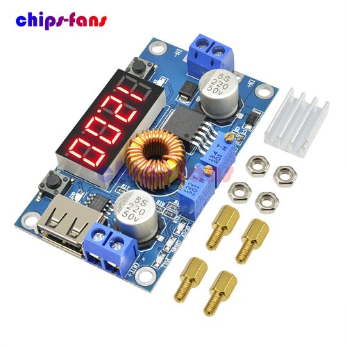 5A CC/CV LED Drive Lithium charger Power Step-down Module W/ USB Voltmeter - Picture 2 of 8